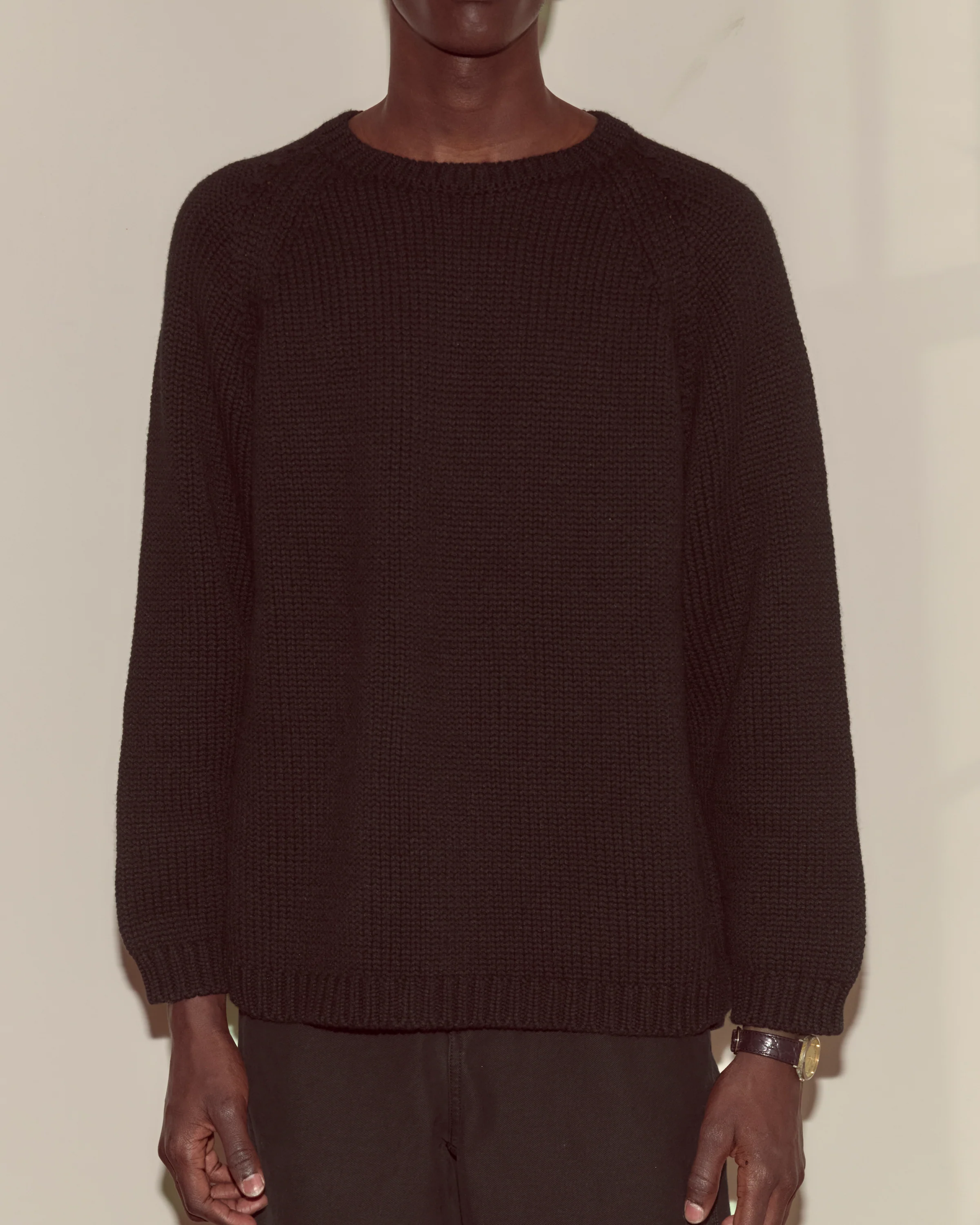 Cashmere Crewneck - Black - Image 2