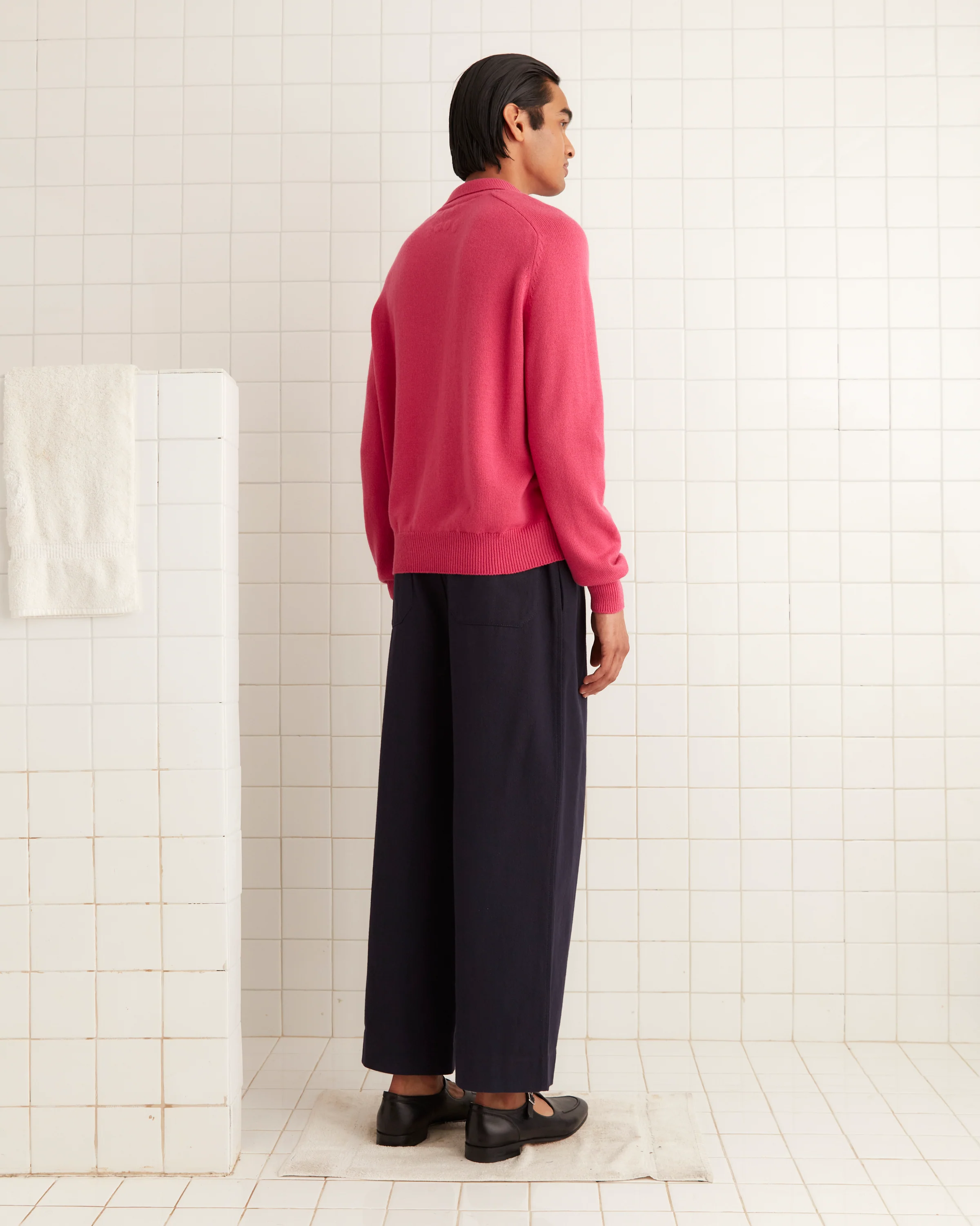 Cashmere Polo - Pink - Image 3