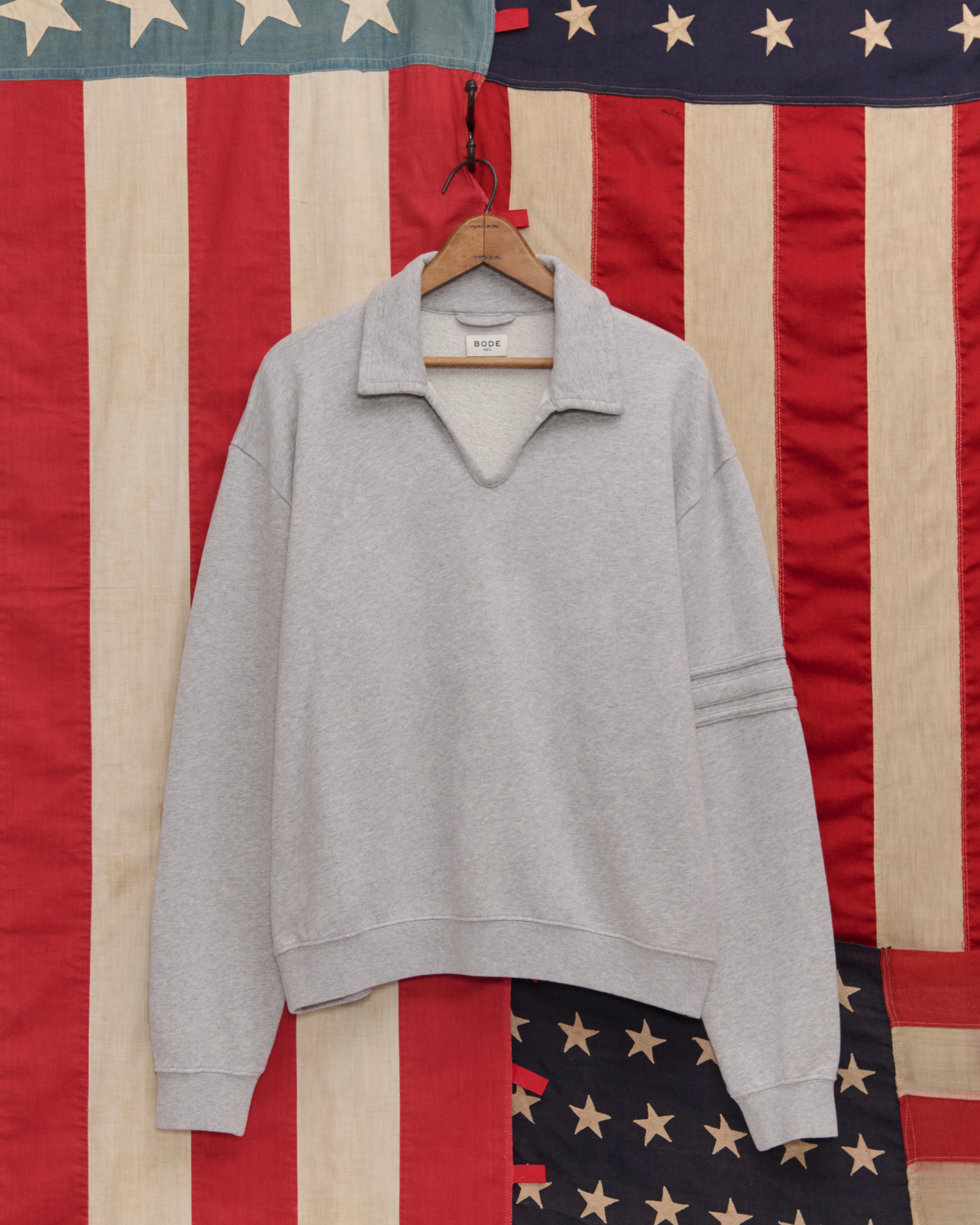 Crew Polo - Heathered Grey