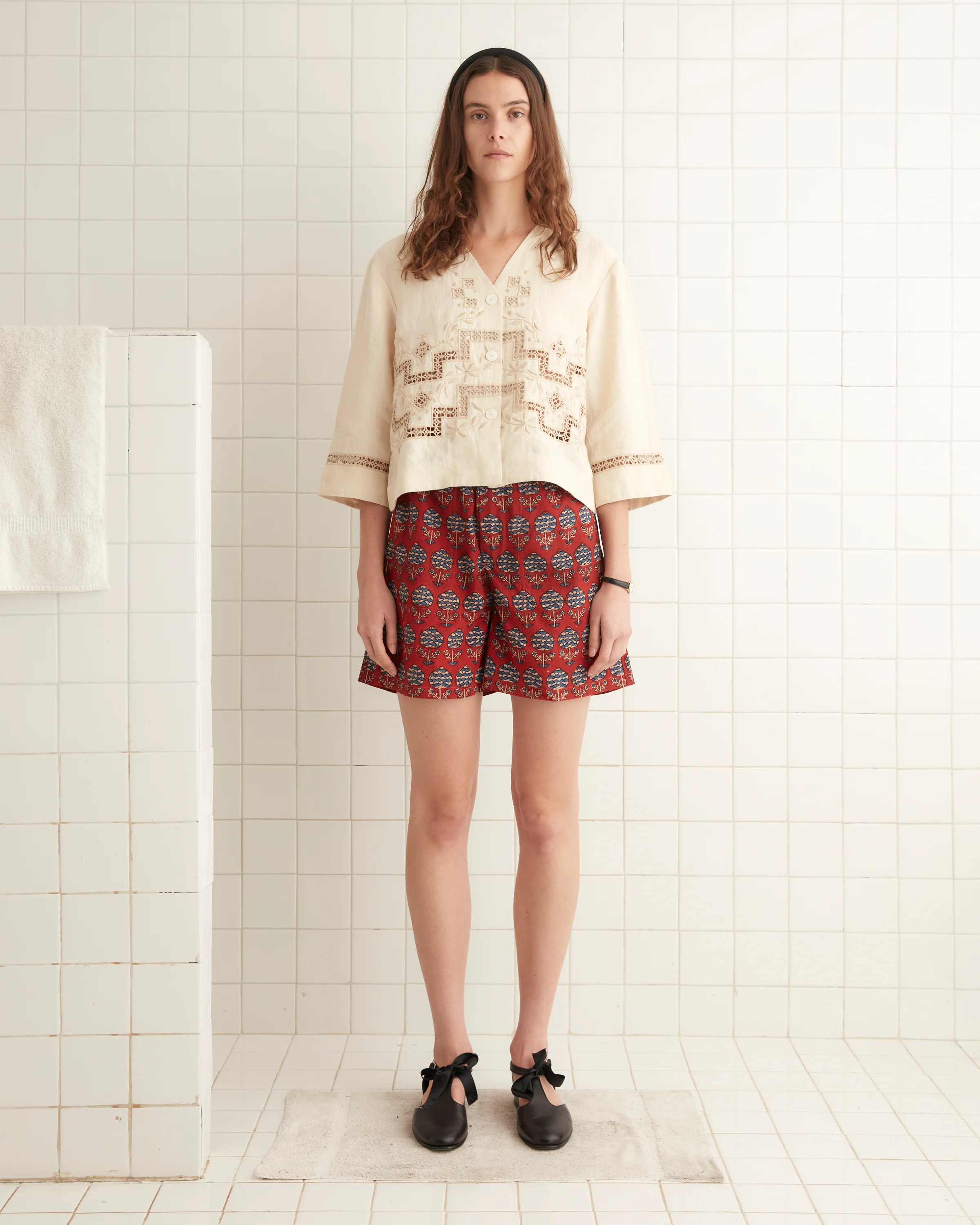 Dahlia Block Print Rugby Shorts - Image 2