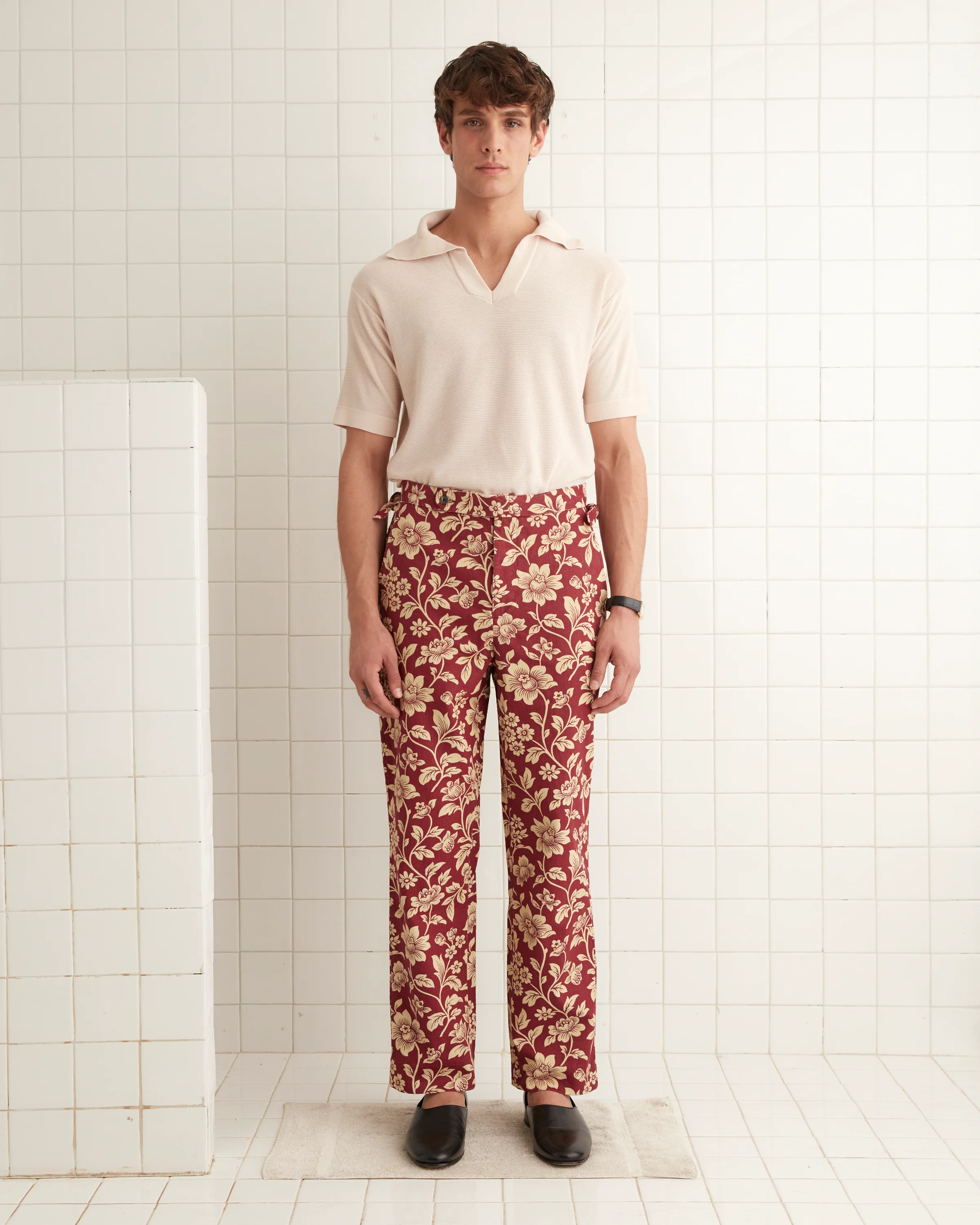 Floral Corduroy Trousers - Image 2