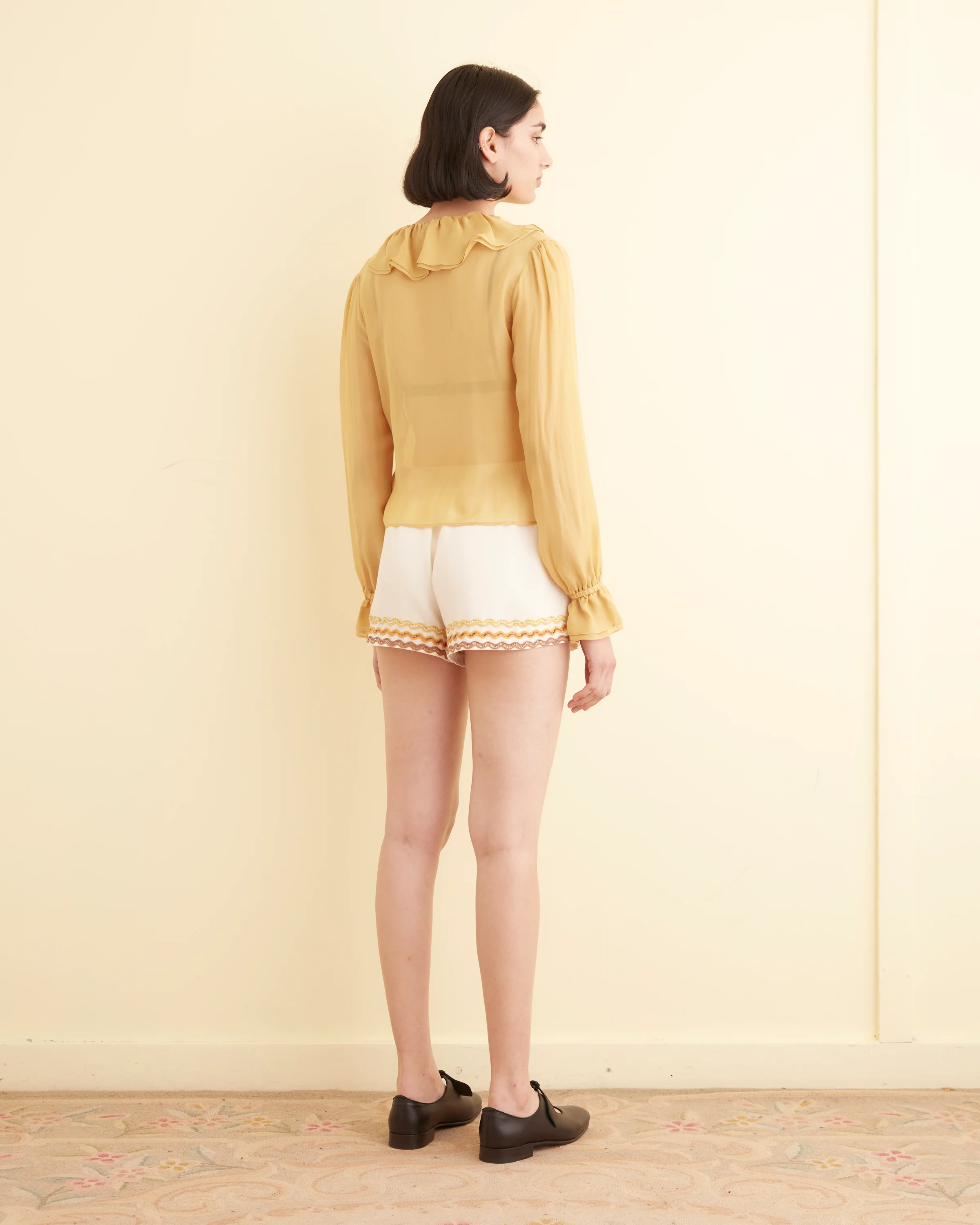 Flounce Blouse - Ocre - Image 3