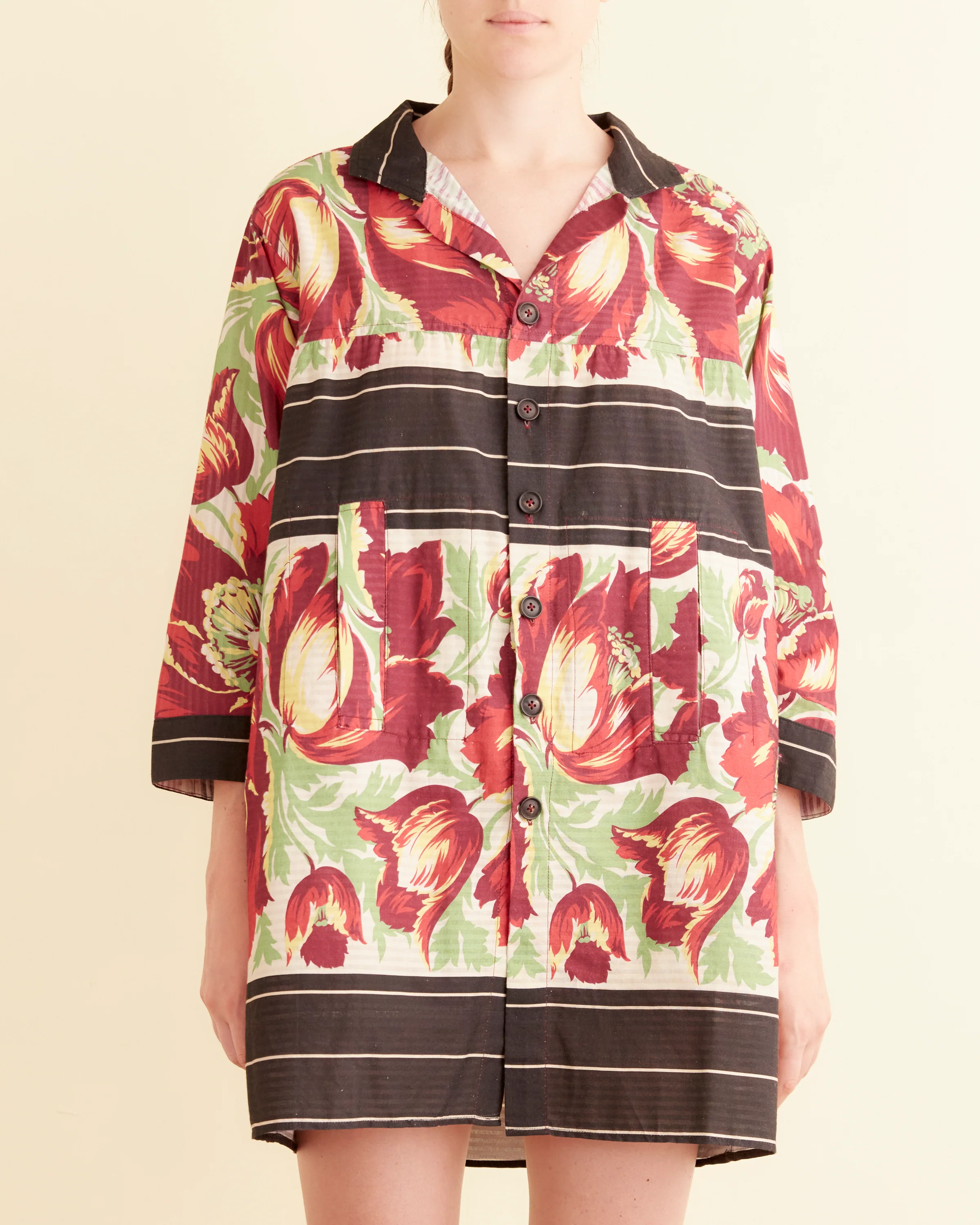 Hibiscus Stripe Dress - Image 2