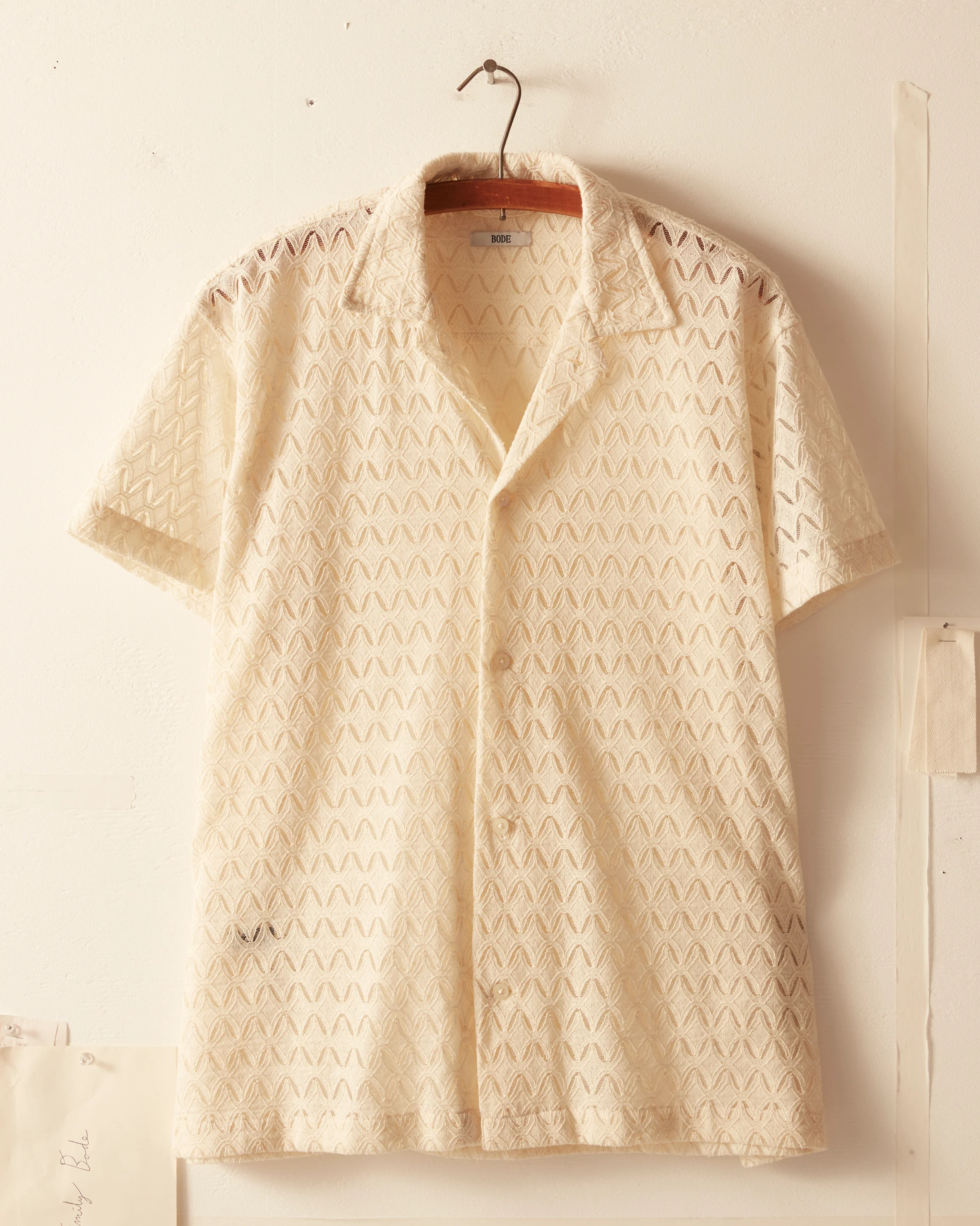 Lattice Lace Short Sleeve Shirt