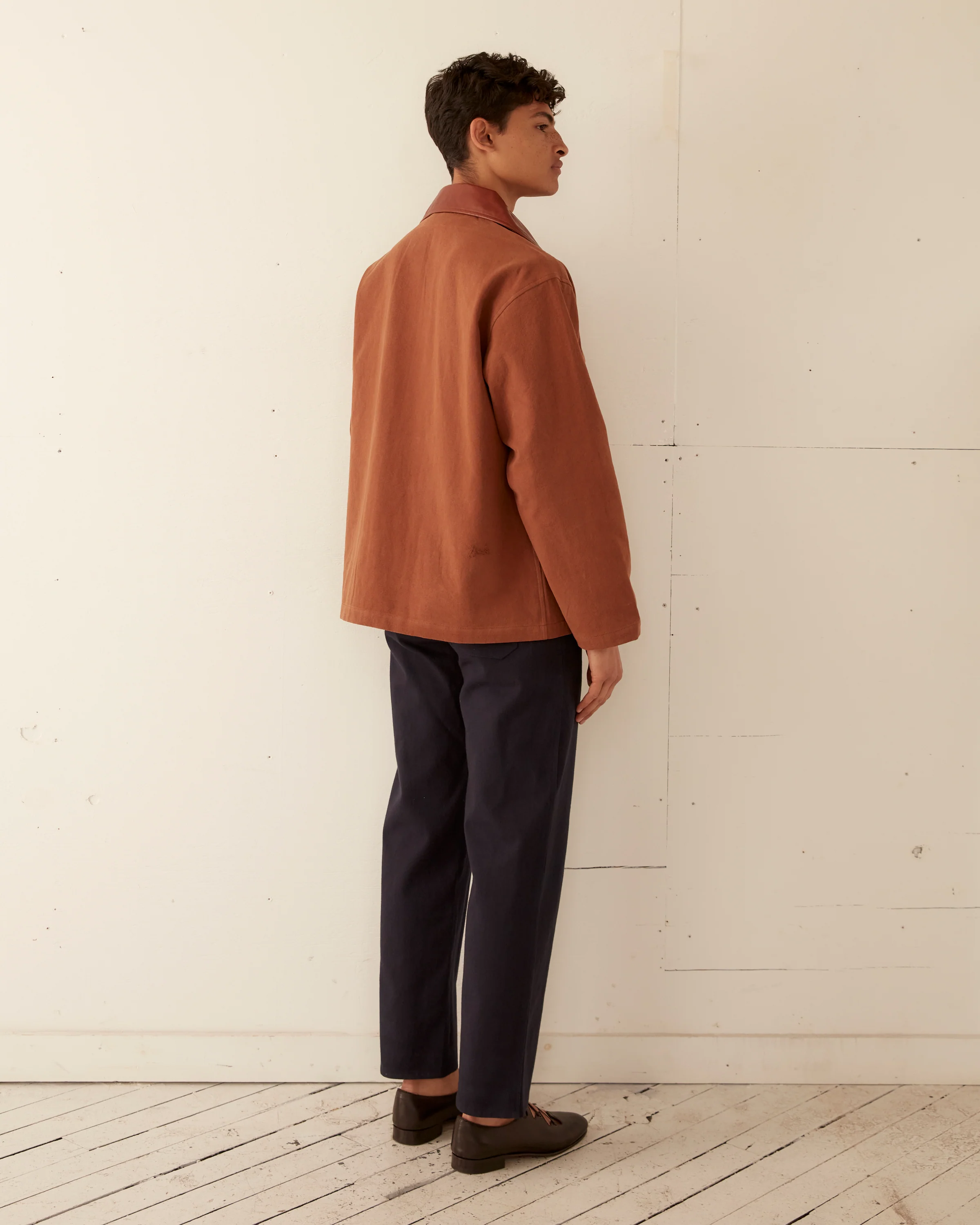 Leather Tab Jacket - Tan/Brown - Image 4