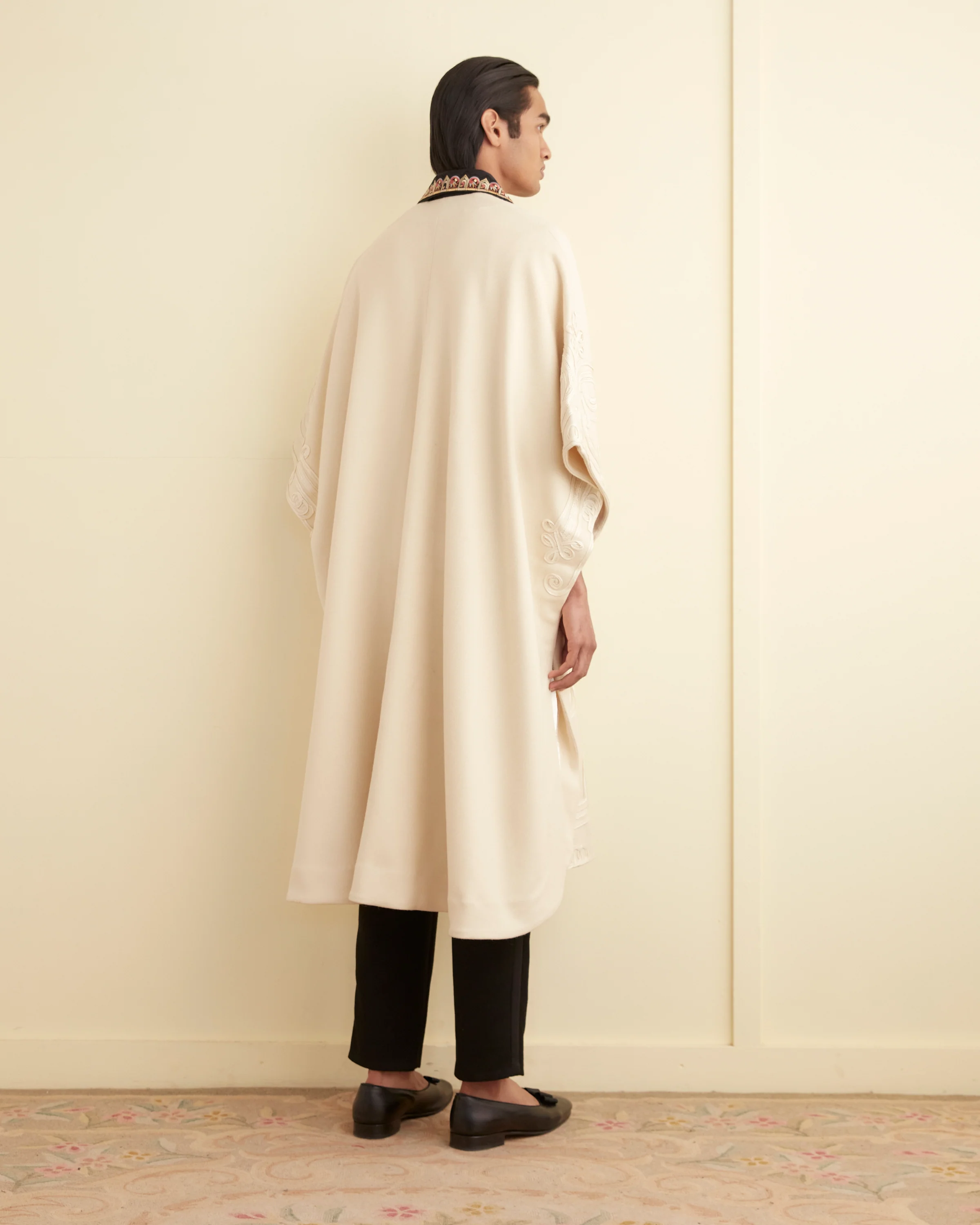 Nobleman Shawl Coat - Ecru - Image 3