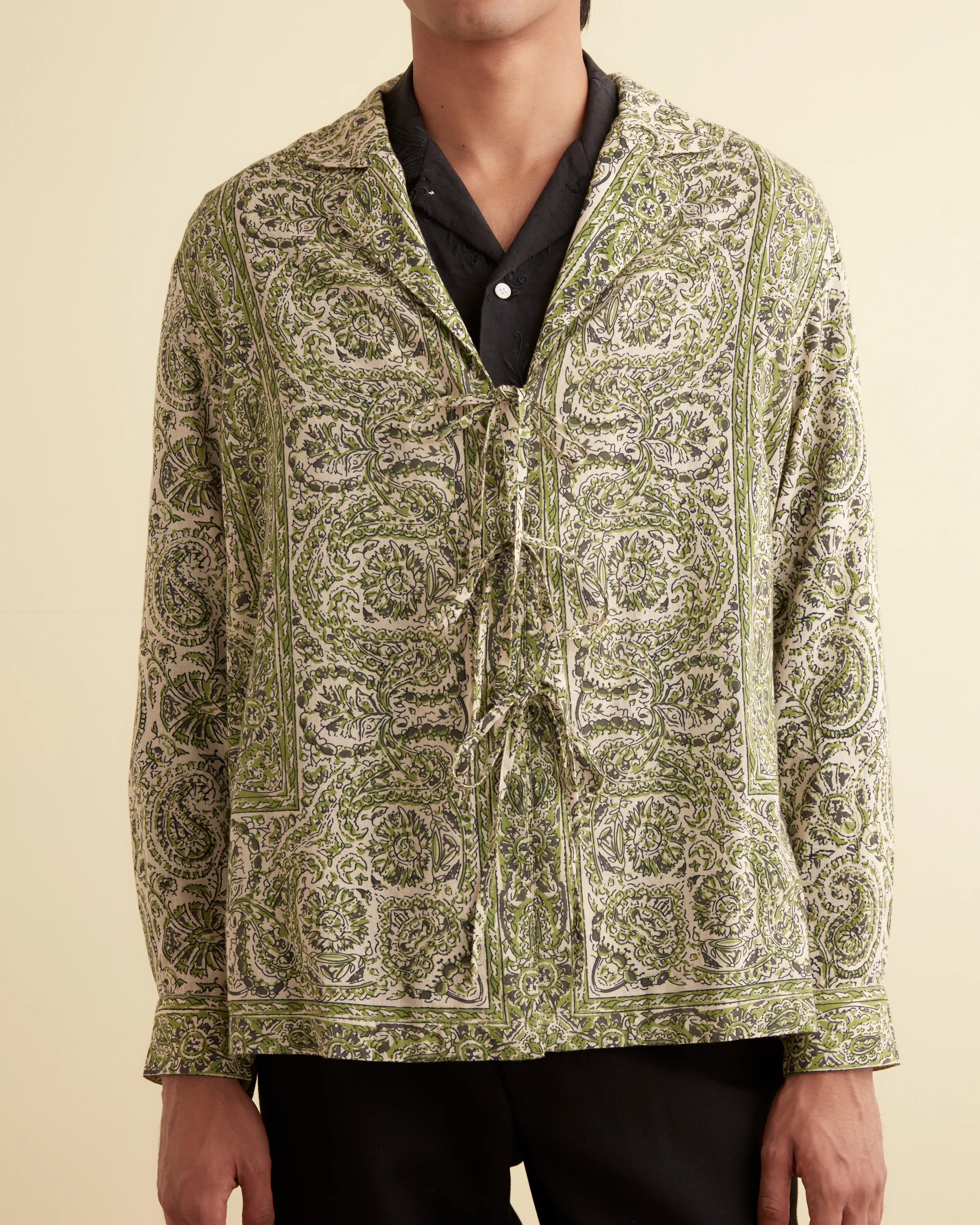Paisley Tie Long Sleeve Shirt