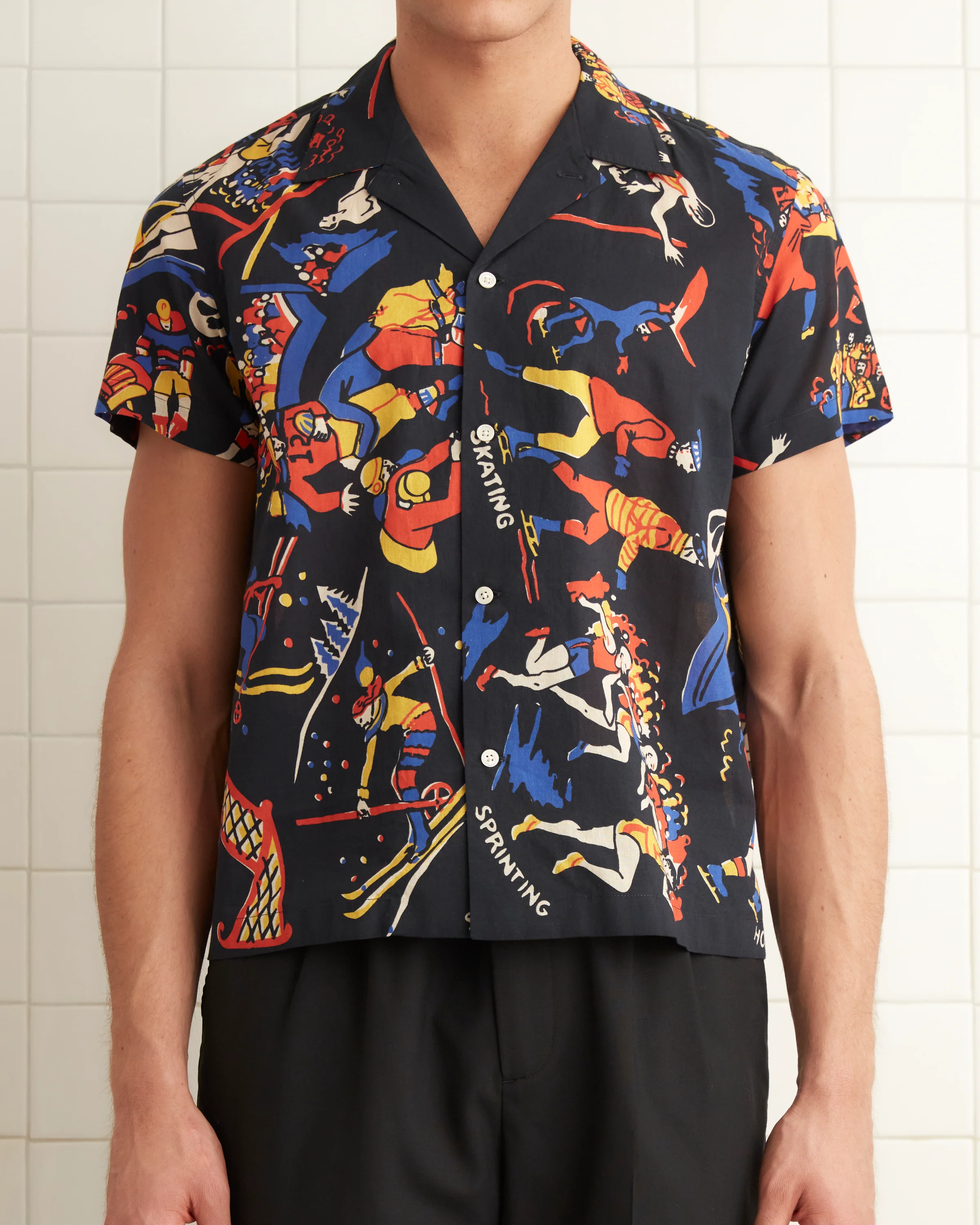 Pastimes Short Sleeve Shirt - Black/Multi - Image 2