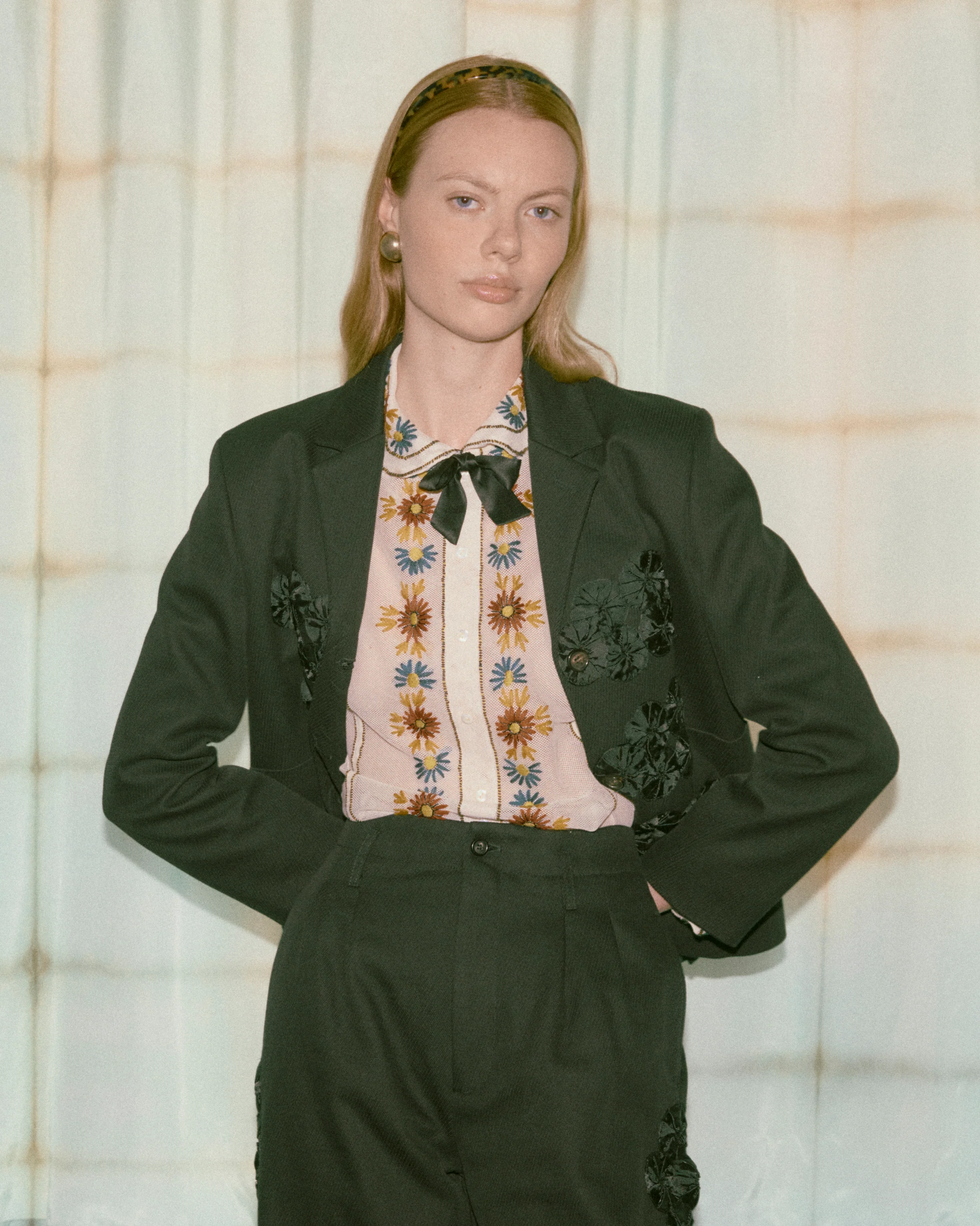 Ribbon Garland Jacket - Black - Image 4
