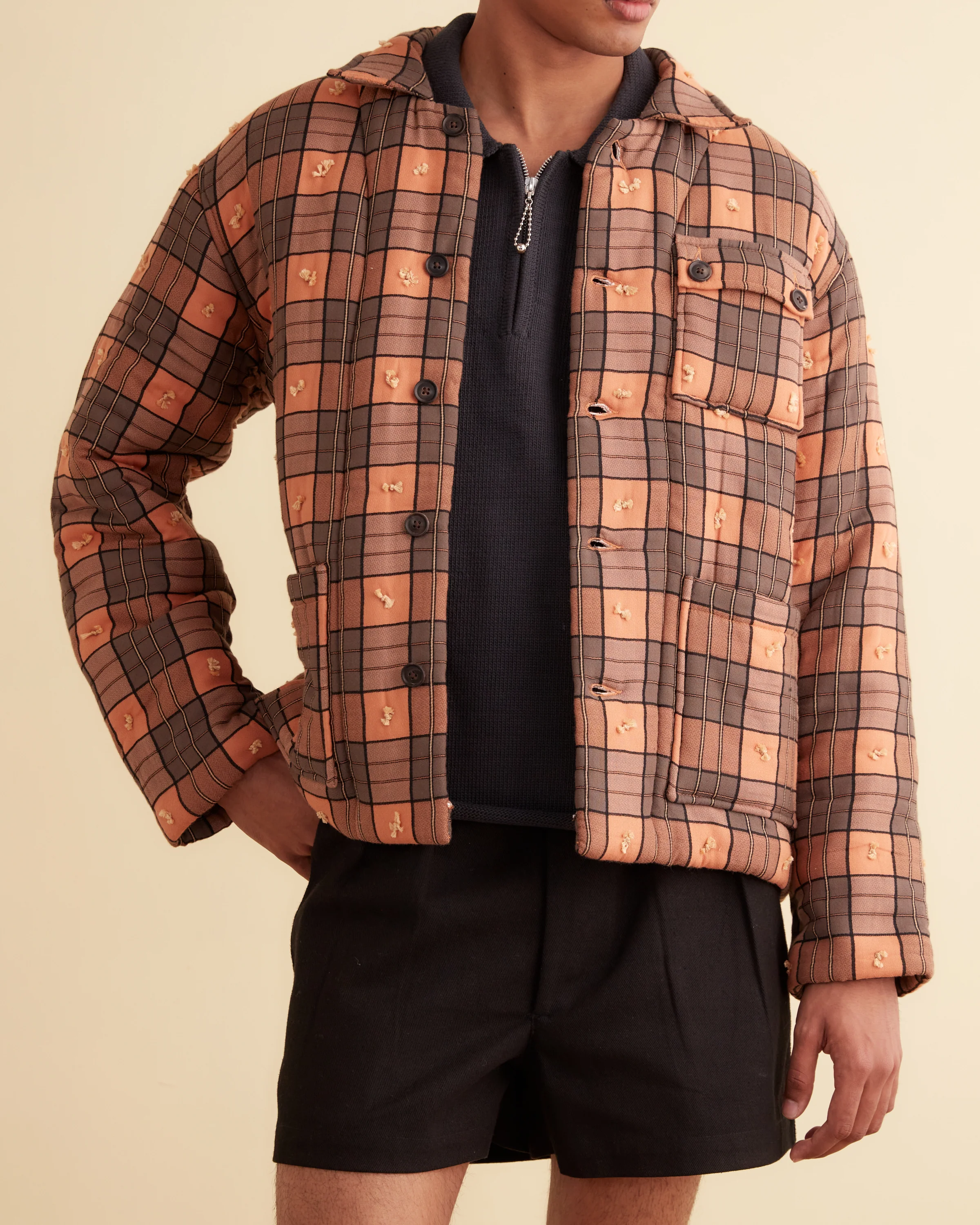Russet Plaid Quilt Jacket - Image 2