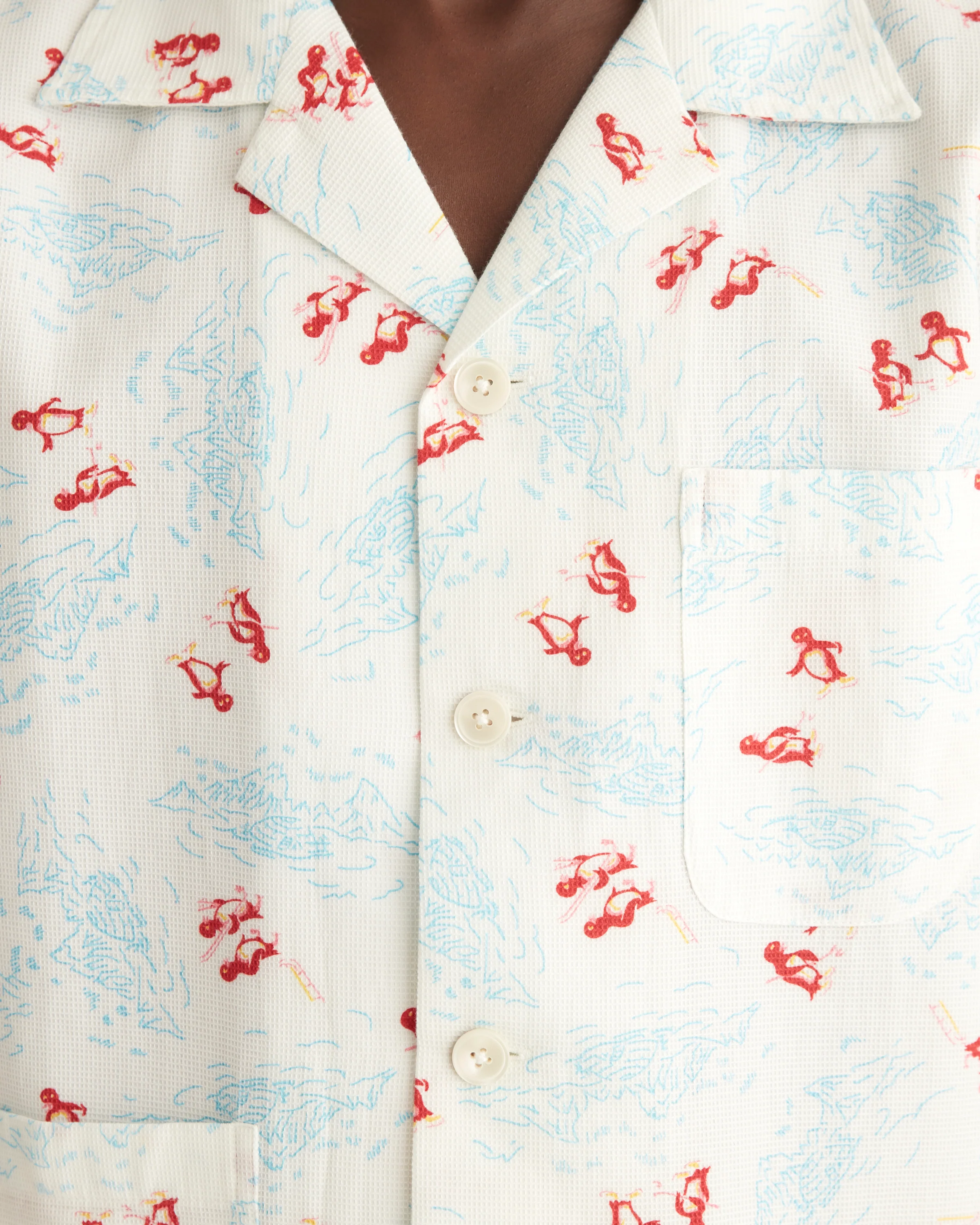 Skiing Penguins Short Sleeve Shirt - Image 2