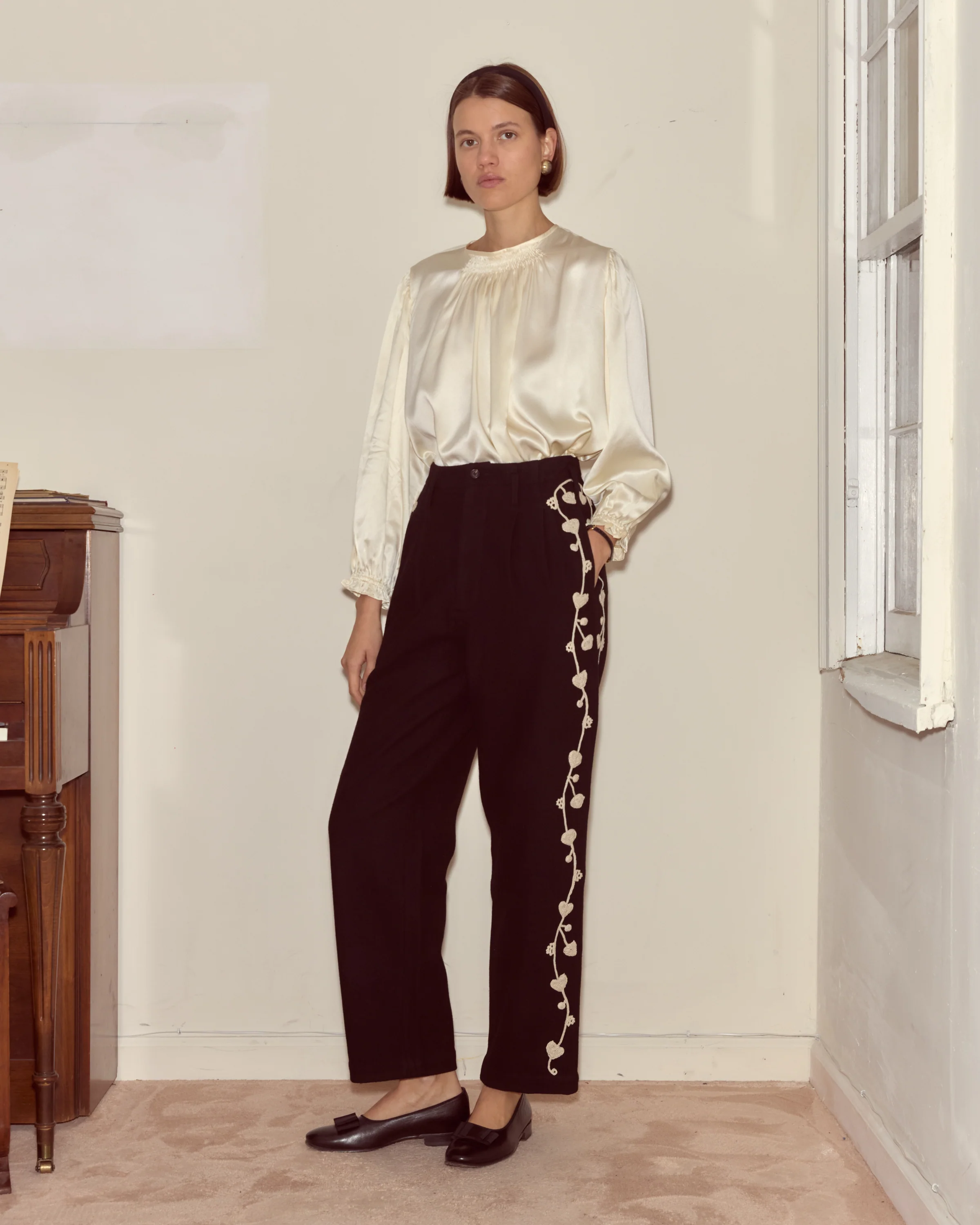 Snowdrop Appliqué Murray Trousers